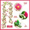 2 Pack Spring Flower Garland, 13.6 Ft Silky Artificial Pink Garland with Pink Daisy and Vine, Floral Garlands Decoration for Room Wall, Flower Themed Party, Wedding Supplies